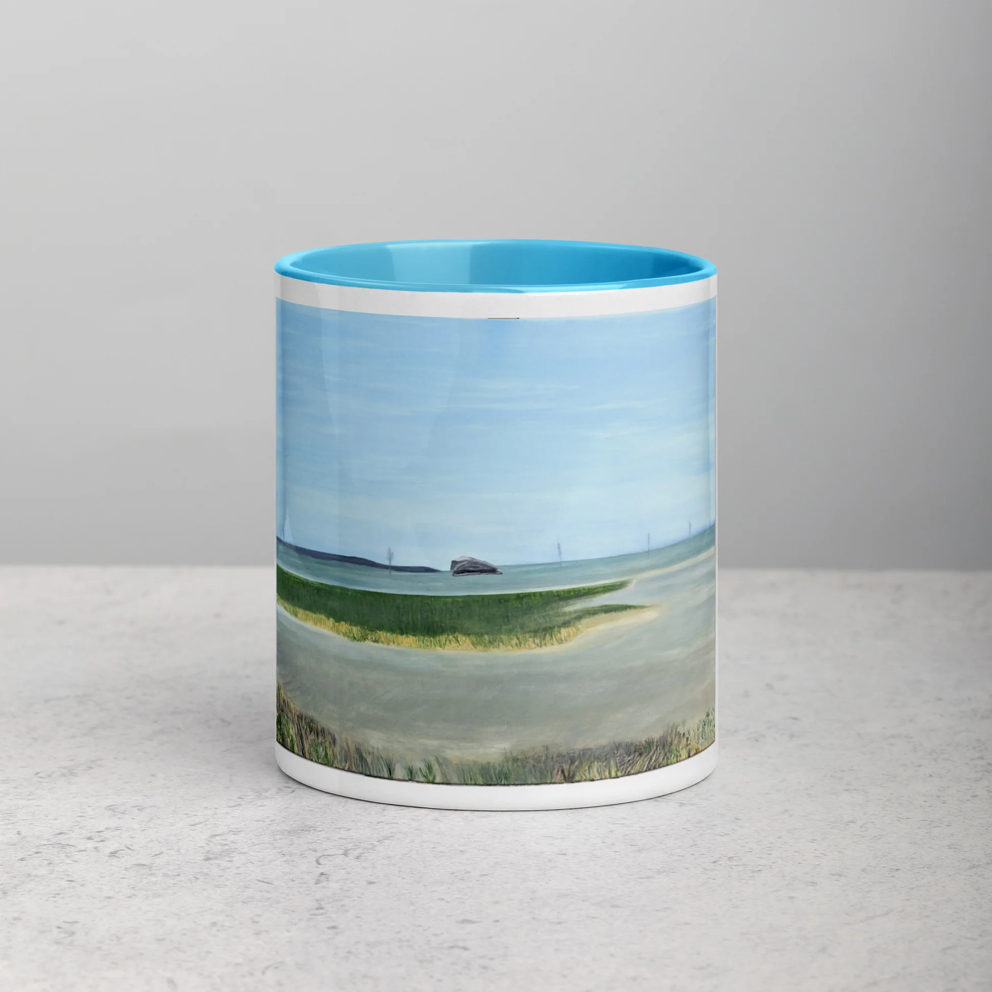 Rock Harbor mug with color inside