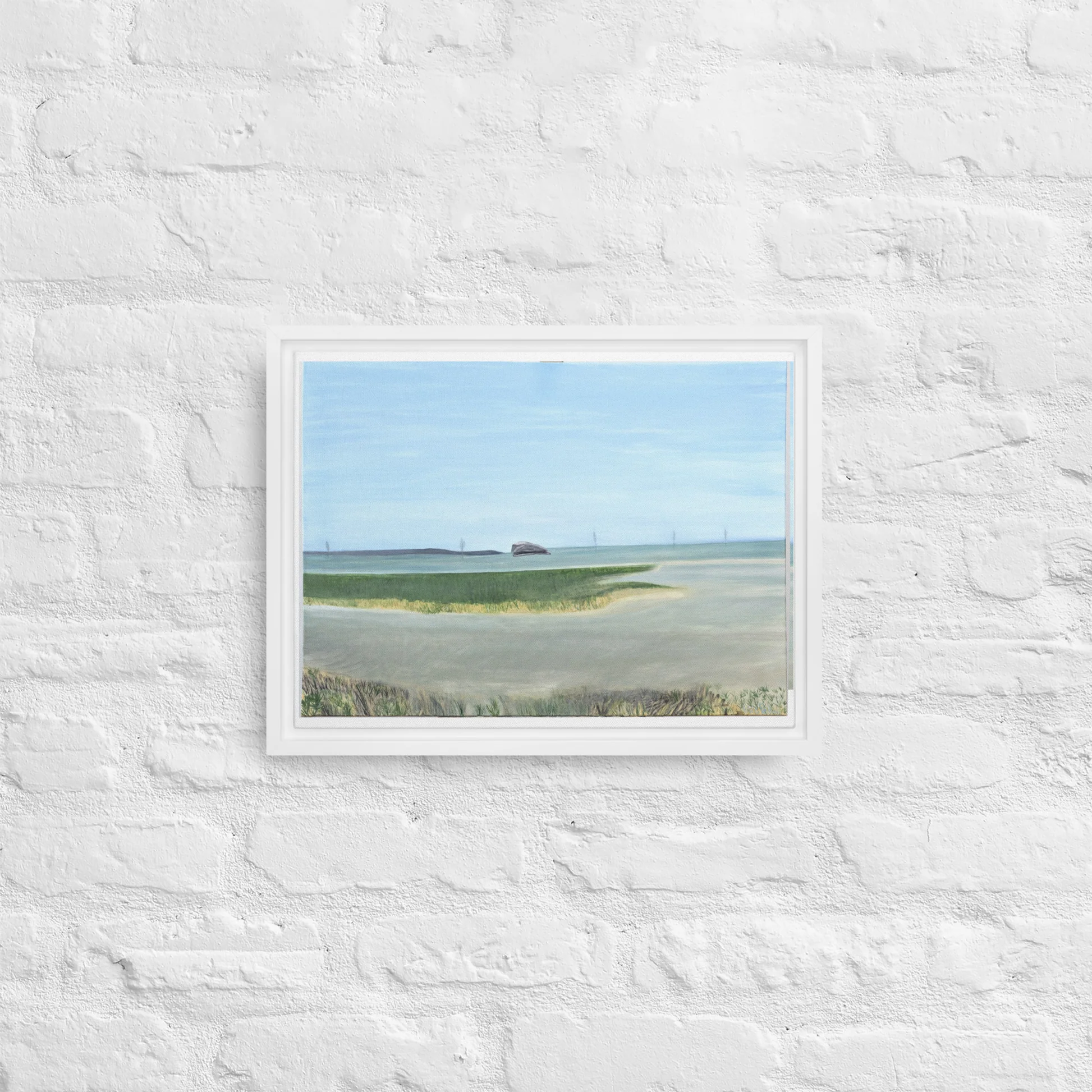 Rock Harbor framed canvas