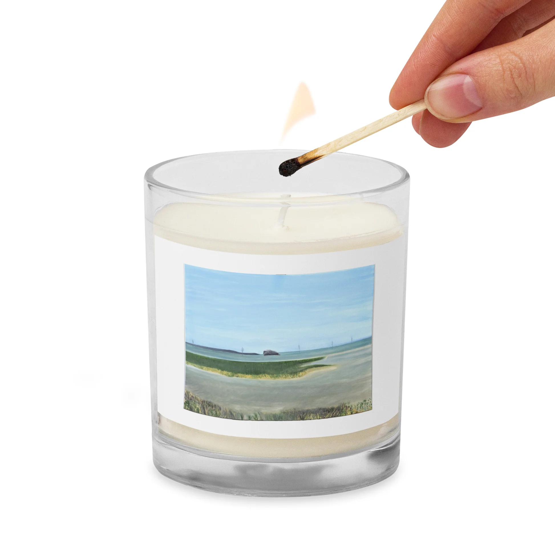 Rock Harbor glass jar soy wax candle