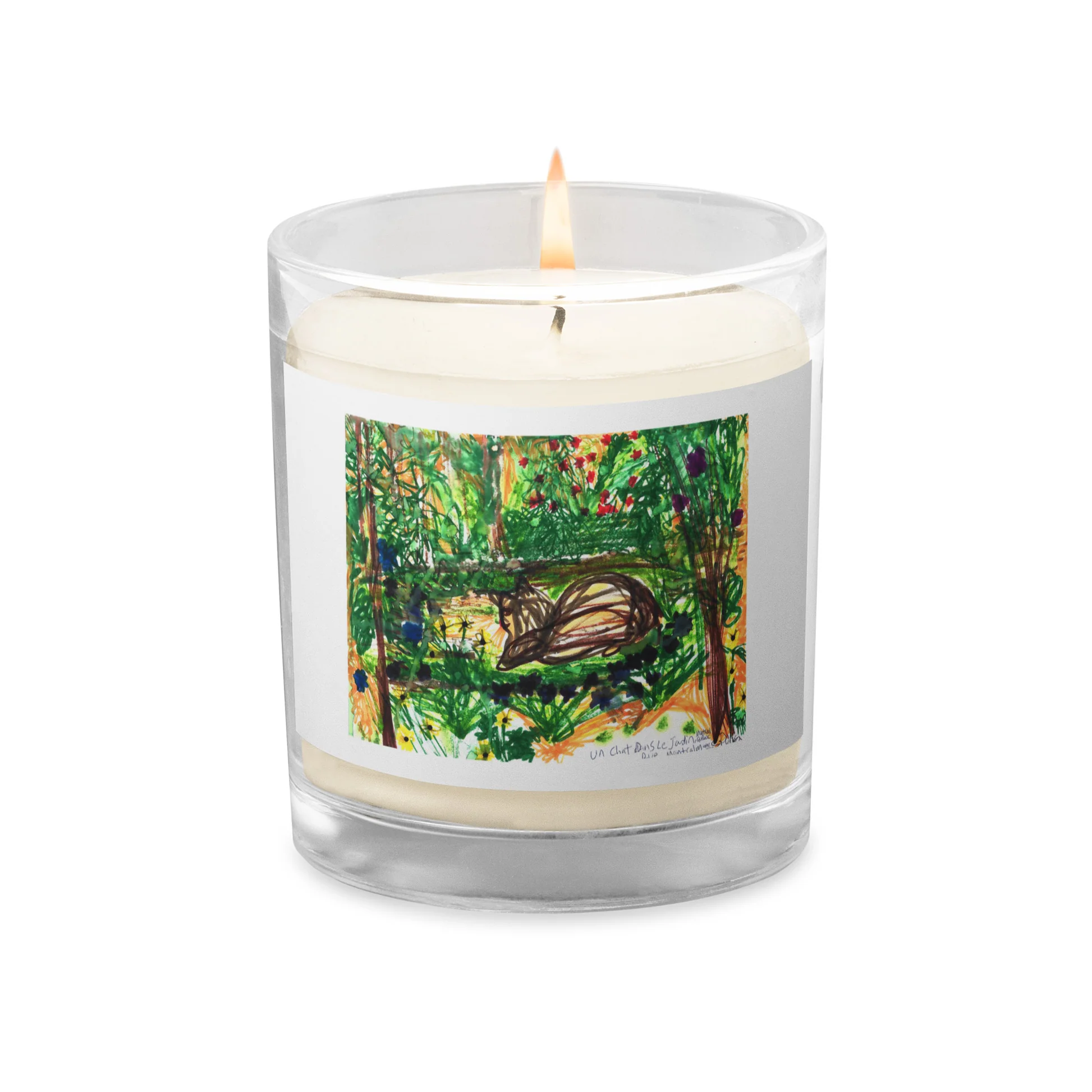 Un Chat dans Le Jardin glass jar soy wax candle