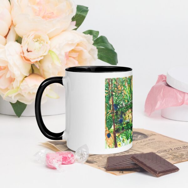 Un Chat dans Le Jardin mug with color inside - Image 6