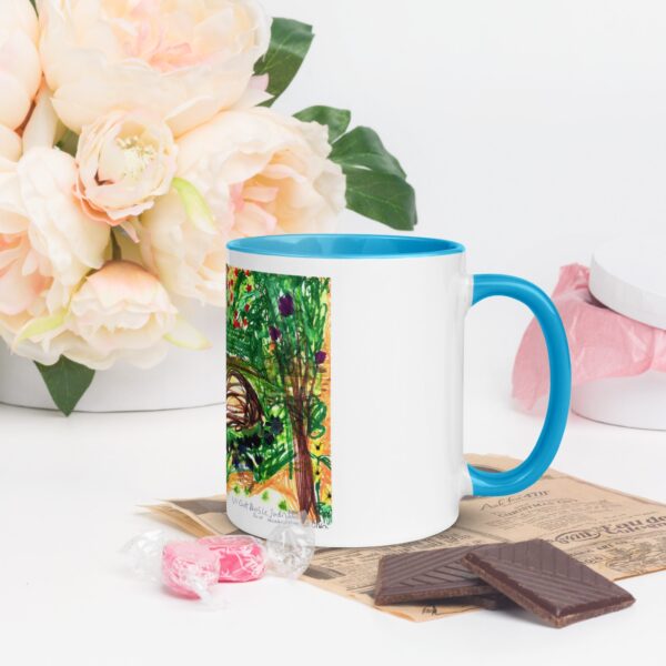 Un Chat dans Le Jardin mug with color inside - Image 9