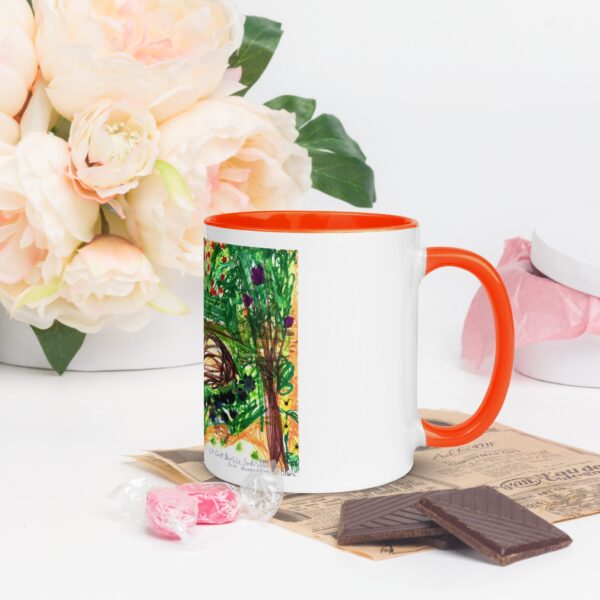Un Chat dans Le Jardin mug with color inside - Image 2
