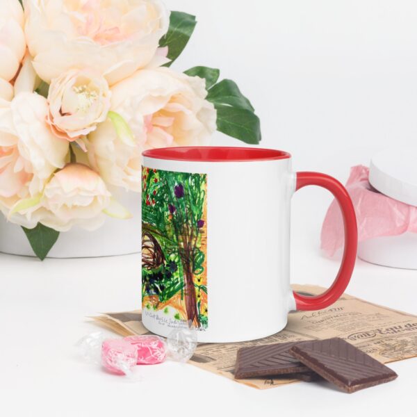 Un Chat dans Le Jardin mug with color inside - Image 4