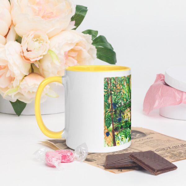 Un Chat dans Le Jardin mug with color inside - Image 12